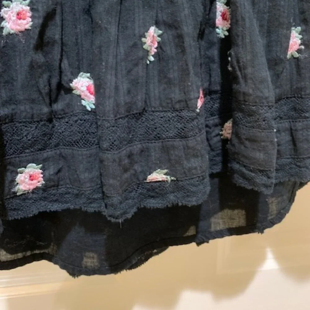 Love Shack Fancy Flowery Embroidered Mini Dress XS NWT - Picture 6 of 14